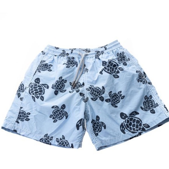 VILEBREQUIN KIDS Blue Turtle Print Swimtrunks - Picture 2 of 3